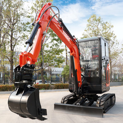 Municipal Engineering 2.5 Ton Mini Excavator 24.5kw Micro Mini Digger With Cab