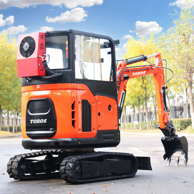 Municipal Engineering 2.5 Ton Mini Excavator 24.5kw Micro Mini Digger With Cab