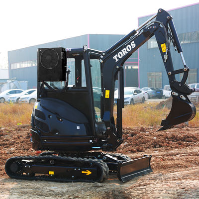 Crawler Toros Mini Excavator 2.6 Ton Small Digging Equipment For Road Repair