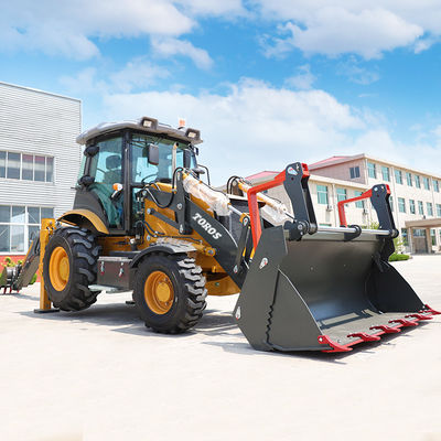 0.3m3 बाल्टी खुदाई Backhoe लोडर उपकरण उच्च शक्ति